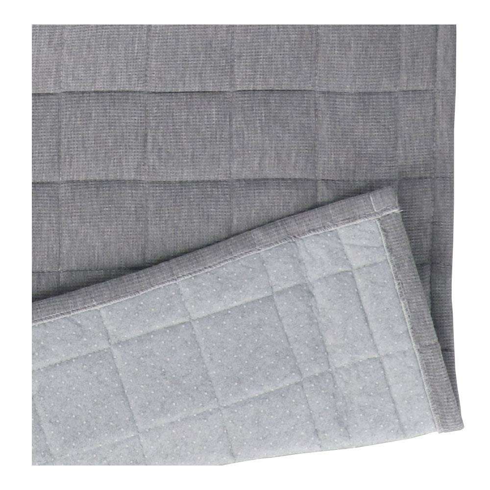 LIFELEX　洗えるコットン混ワッフル制菌防臭キルトラグ　約185×240ｃｍ　グレー 185×240