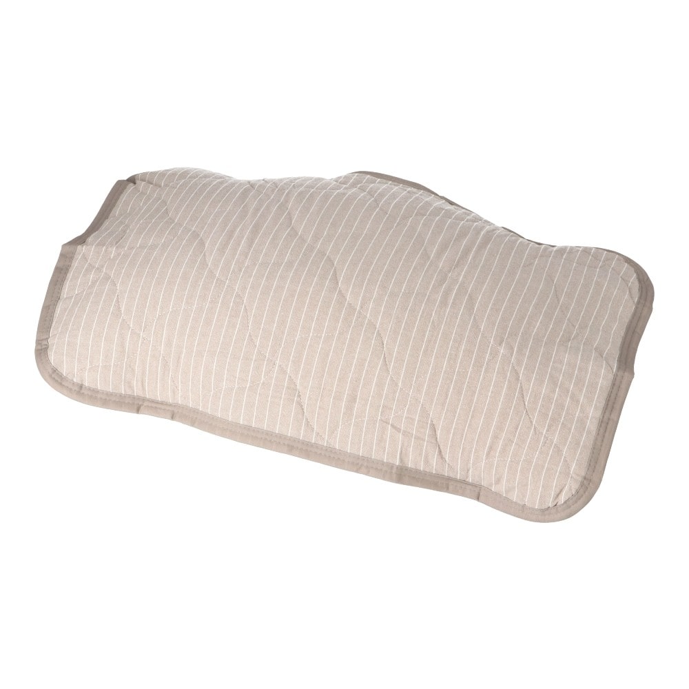 LIFELEX　ウオッシュコットンまくらパッド　モカストライプ まくらパッド モカストライプ