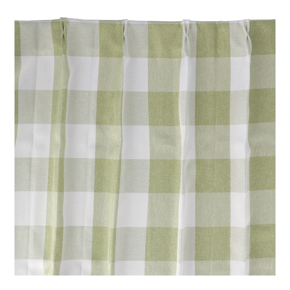 LIFELEX 遮光4枚組カーテン ブロック 約幅100×丈135cm レース丈約133cm グリーン 丈133cm