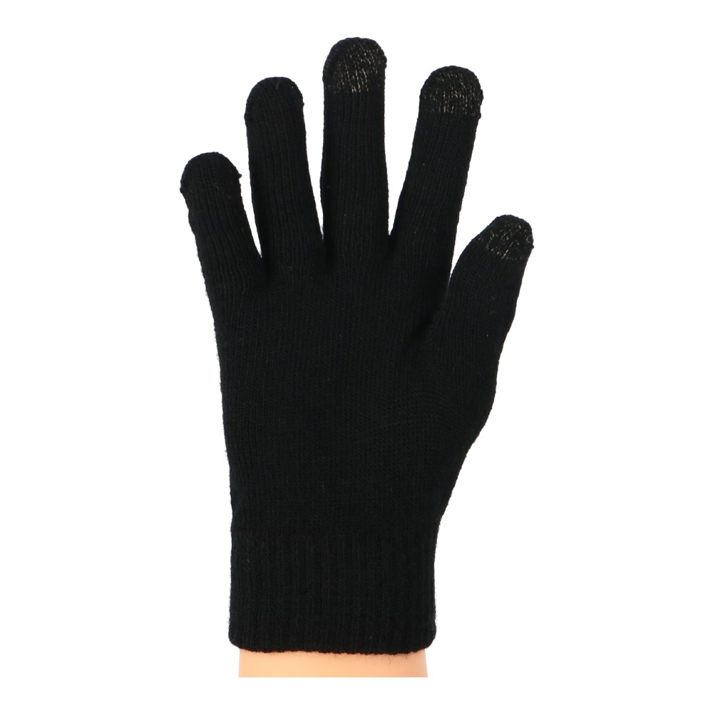 【アウトレット】LIFELEX　カジュアル手袋大　２１.５ｃｍ　タッチパネル対応　ブラック　ＫＫＨ２０－８３２４ ブラック