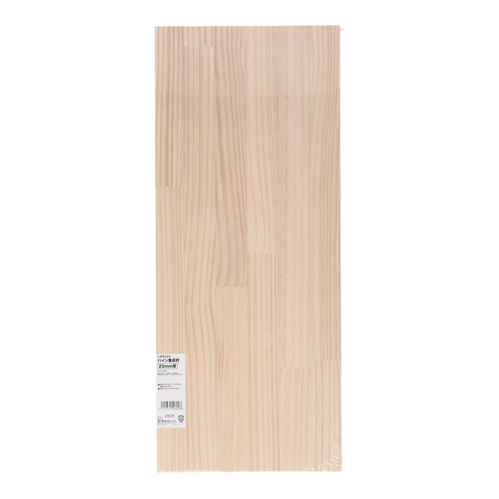 LIFELEX　パイン集成材２５ｍｍ厚　約６００×２５×２５０ 600×25×250