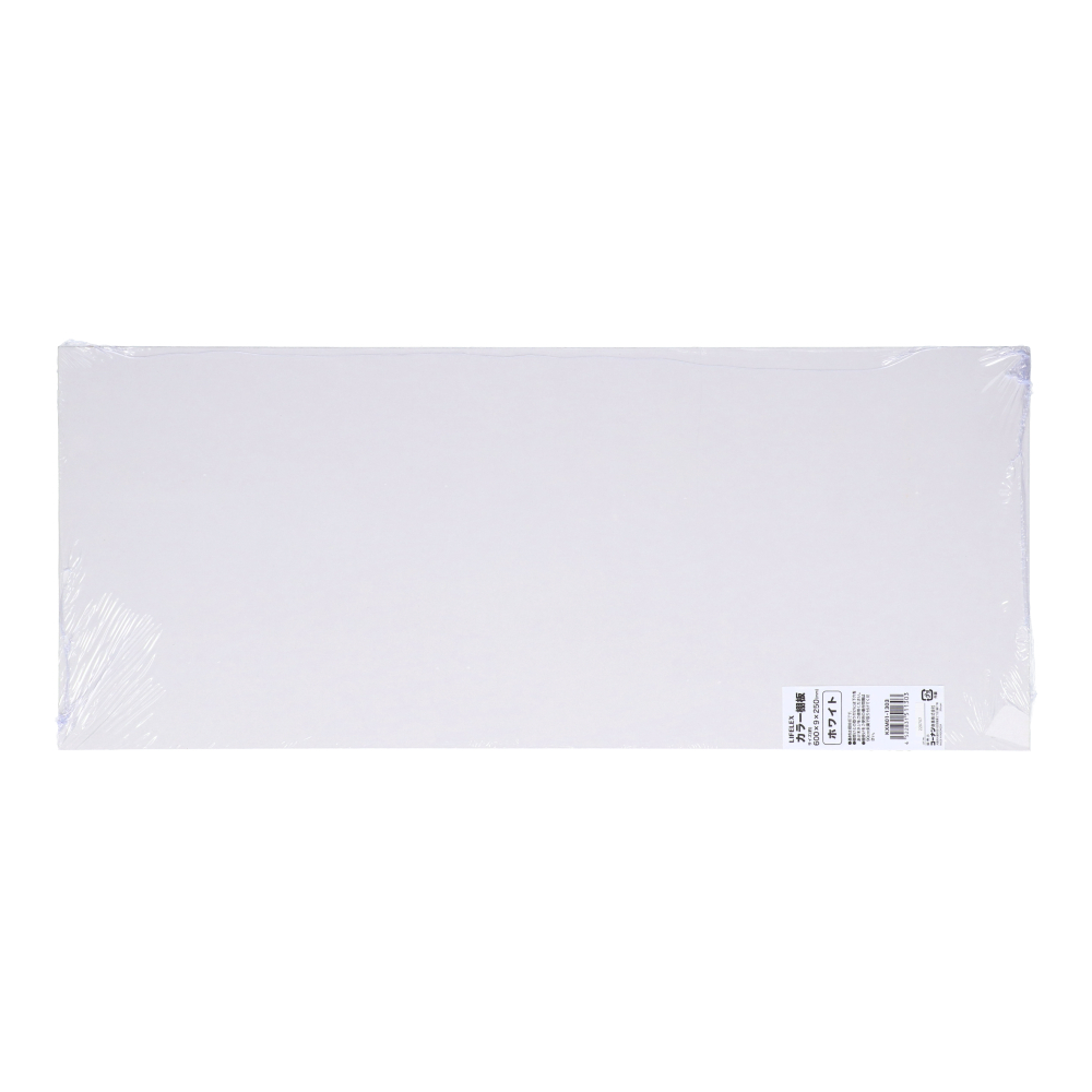 カラー棚板　ホワイト(単色)　約６００×９×２５０ｍｍ 600×250