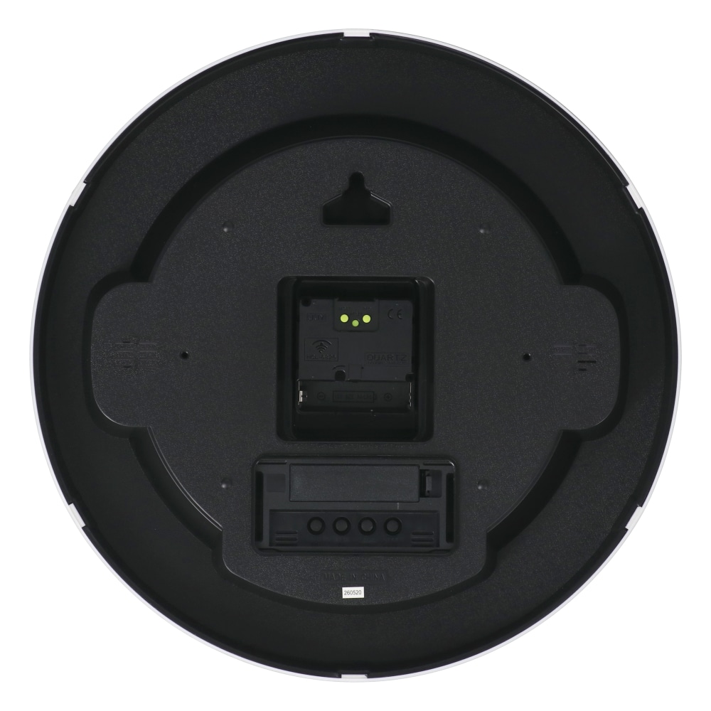 LIFELEX 電波掛時計連続秒針日付表示Φ30cm GY KO14-9816 グレー