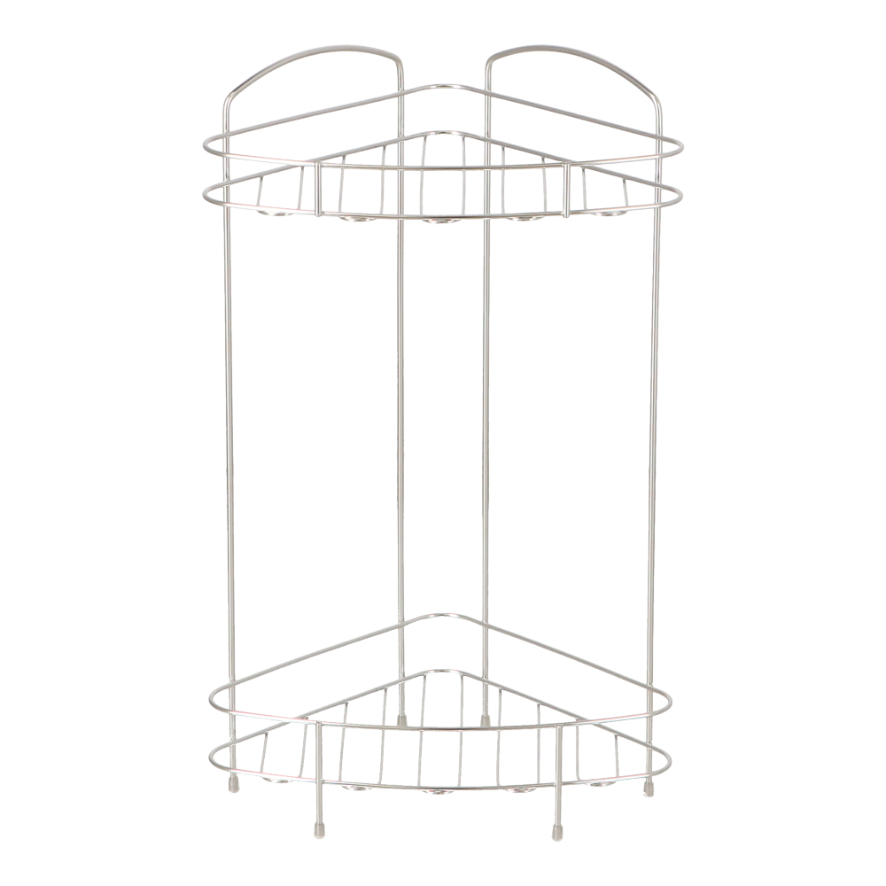 LIFELEX　ステンレスバスラックコーナー２段　ＣＪ２１－４４３４　シルバー コーナー2段