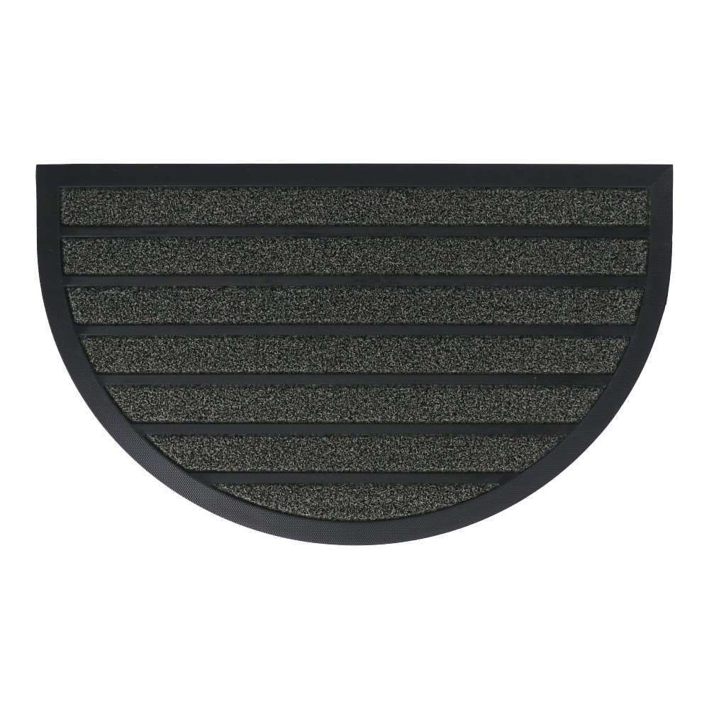 LIFELEX　玄関マット半円ボーダグレー　ＷＸ２１－０６２３ 半円