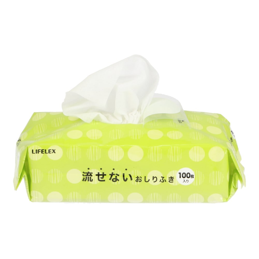 LIFELEX　流せないおしりふき　１００枚×３個パック
