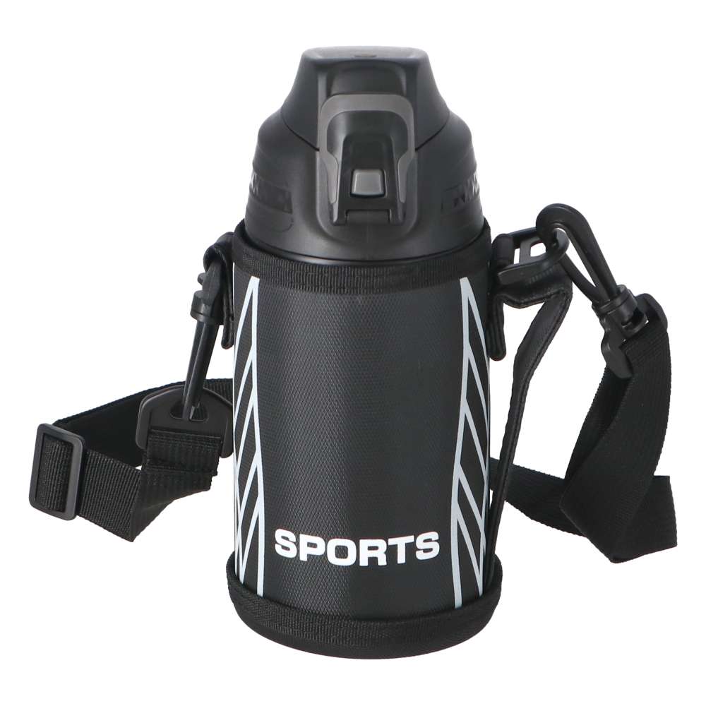 LIFELEX　スポーツボトル　６００ｍｌ　カバー付き　ブラック　ＳＢ６００－ＢＫ 600ｍｌ