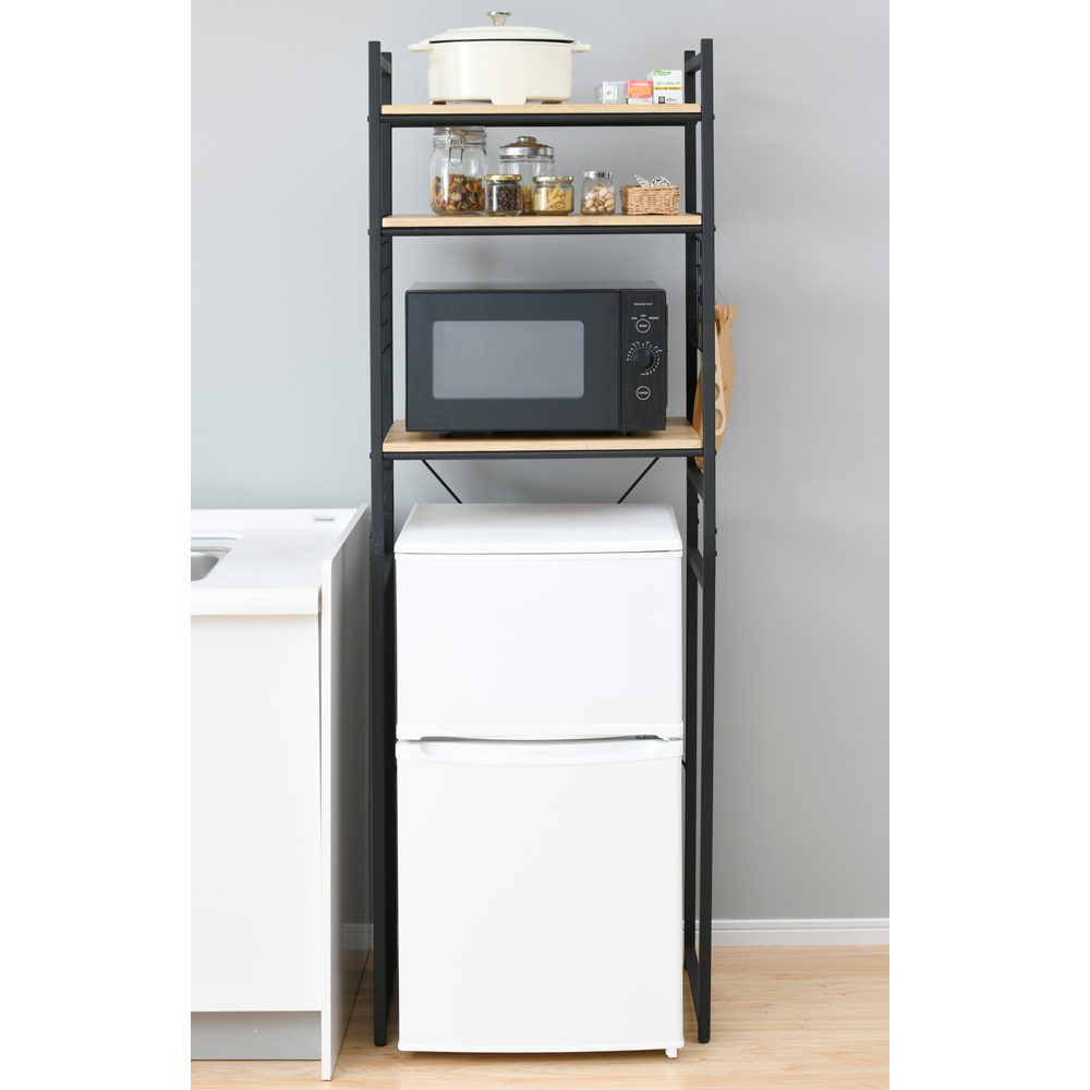LIFELEX 冷蔵庫上ラック トルレオ ＢＫ・ＮＡ: インテリア・家具・収納用品|ホームセンターコーナンの通販サイト