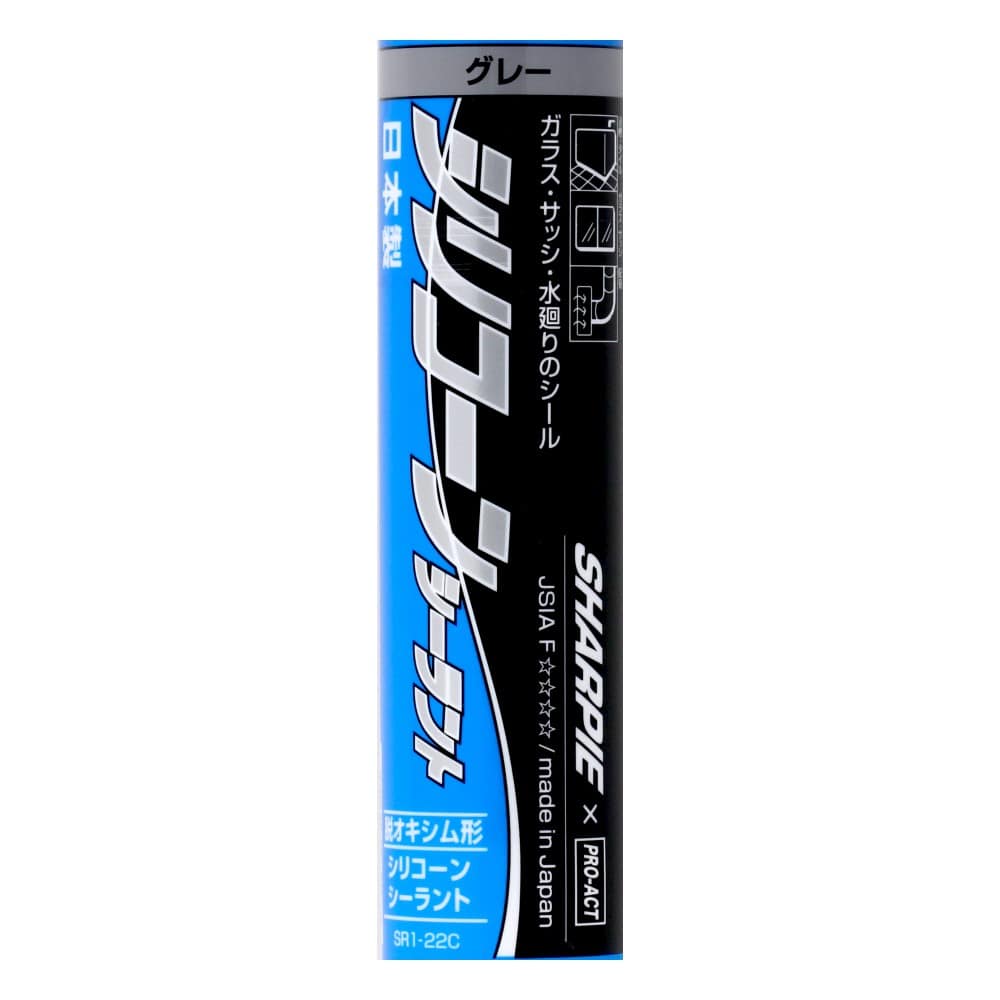 PROACT　ＰＲＯ－ＡＣＴシリコーンシーラント　３００ｍｌ　グレー グレー 1本