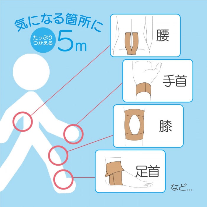 伸縮式テーピングテープ　5m　0390114