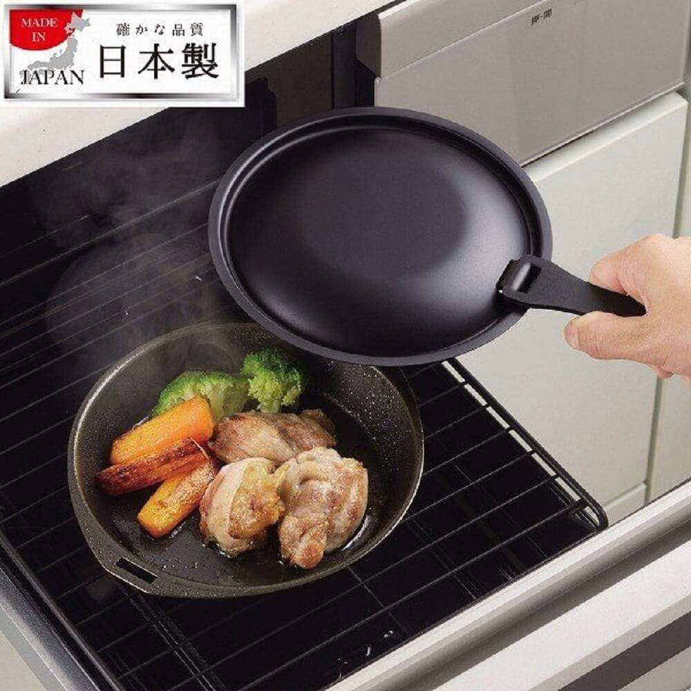 ラクッキング　鉄製蓋・ハンドル付丸型グリルパン　16cm　HB-1951 16cm