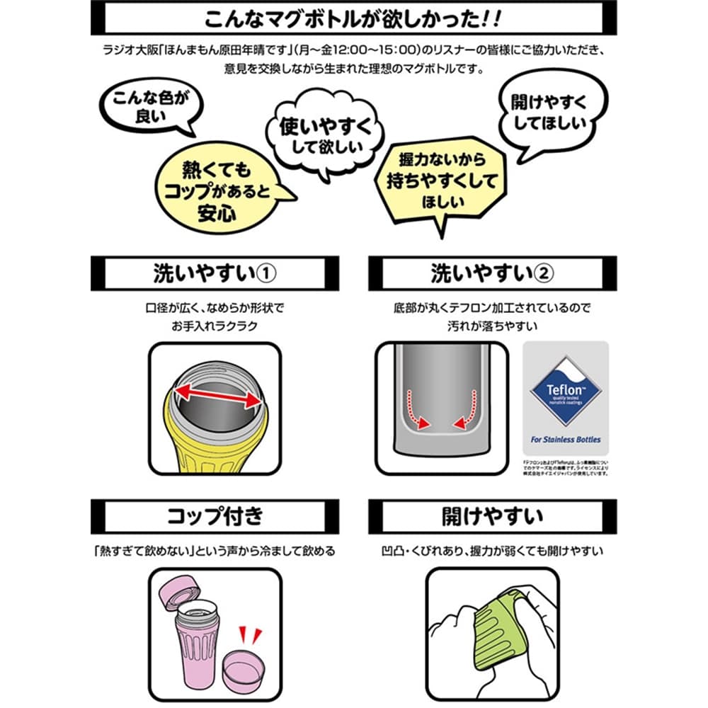 ドウシシャ（DOSHISYA)　マグちゃん　３５０ｍｌ　ＤＭＣＭ３５０　ブルー ブルー