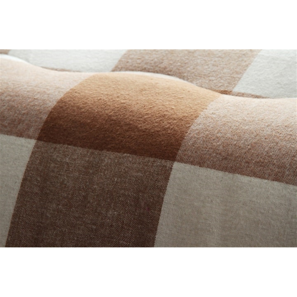 イケヒコ・コーポレーション(IKEHIKO)　こたつ布団 正方形 インド綿 綿100％ チェック柄 ベージュ 約205×205cm　「オーブ 掛」 ベージュ