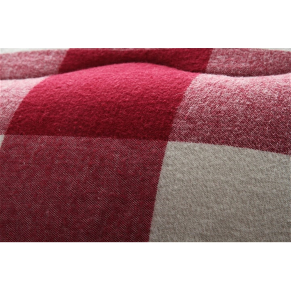 イケヒコ・コーポレーション(IKEHIKO)　こたつ布団 正方形 インド綿 綿100％ チェック柄 ローズ 約205×205cm　「オーブ 掛」 ローズ