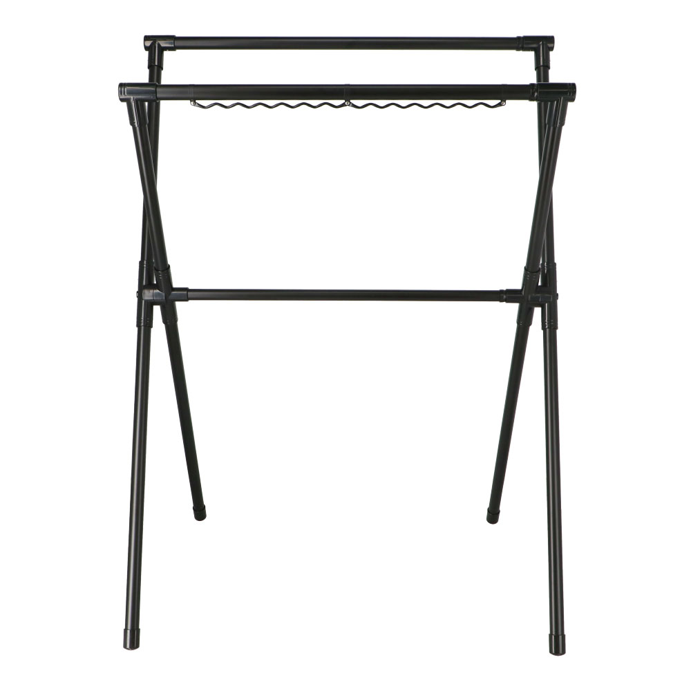 LIFELEX　伸縮室内Ｘ型物干しブラック　ＷＥＨ２１－００２４ ブラック