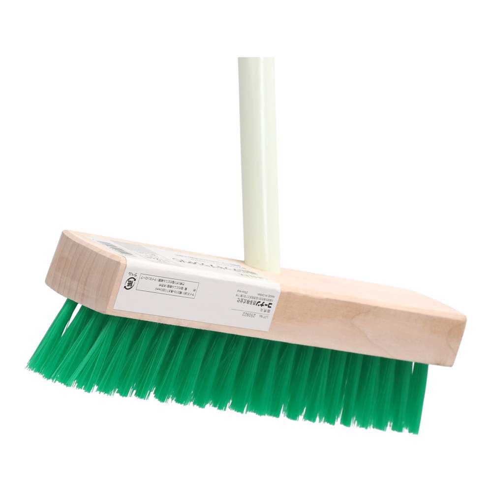 LIFELEX　幅広デッキブラシＰＶＣ　竹柄　ＳＨ２１－５１９７　グリーン