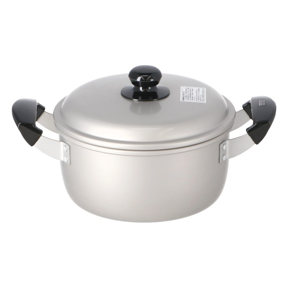 LIFELEX　アルマイト加工アルミ両手鍋２０ｃｍ　ＤＨ２０ＳＬ－Ｘ　シルバー 20cm