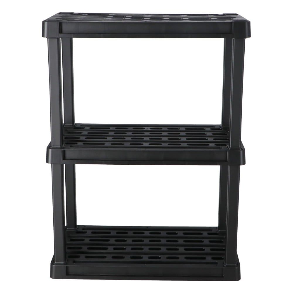 プラスチックラック　３段　Ｗ７２０　ＫＰＲ－９４６１　ブラック 3段 W720