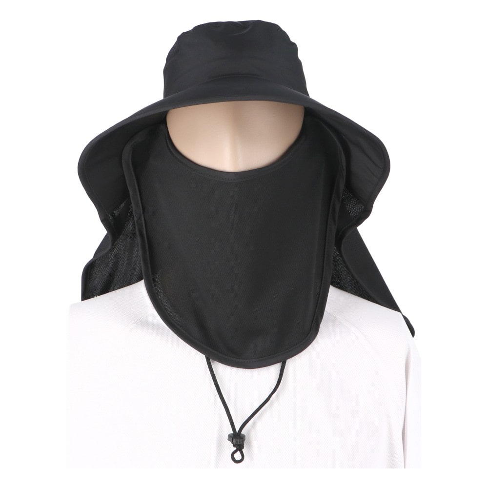 LIFELEX マスク・ネックカバー付きハットブラック 手洗いOK KNSY1241