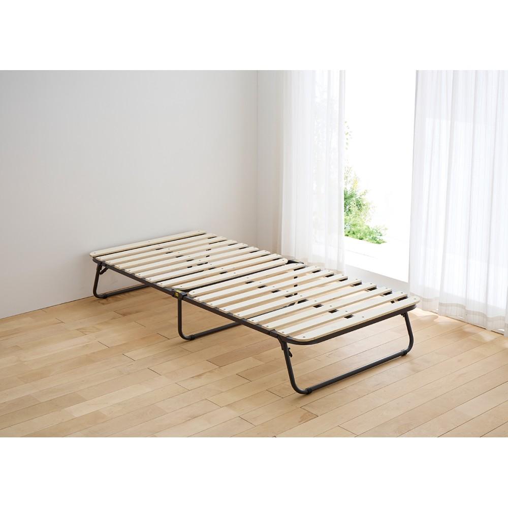 LIFELEX　組立のいらない折りたたみすのこベッド　ＮＡ／ＢＫ　９０１９５－３０ 単品