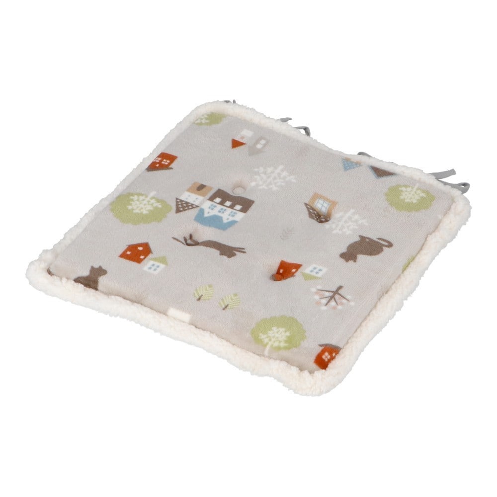 LIFELEX　シートクッション　ネコ　４０×４０　グレージュ ネコ
