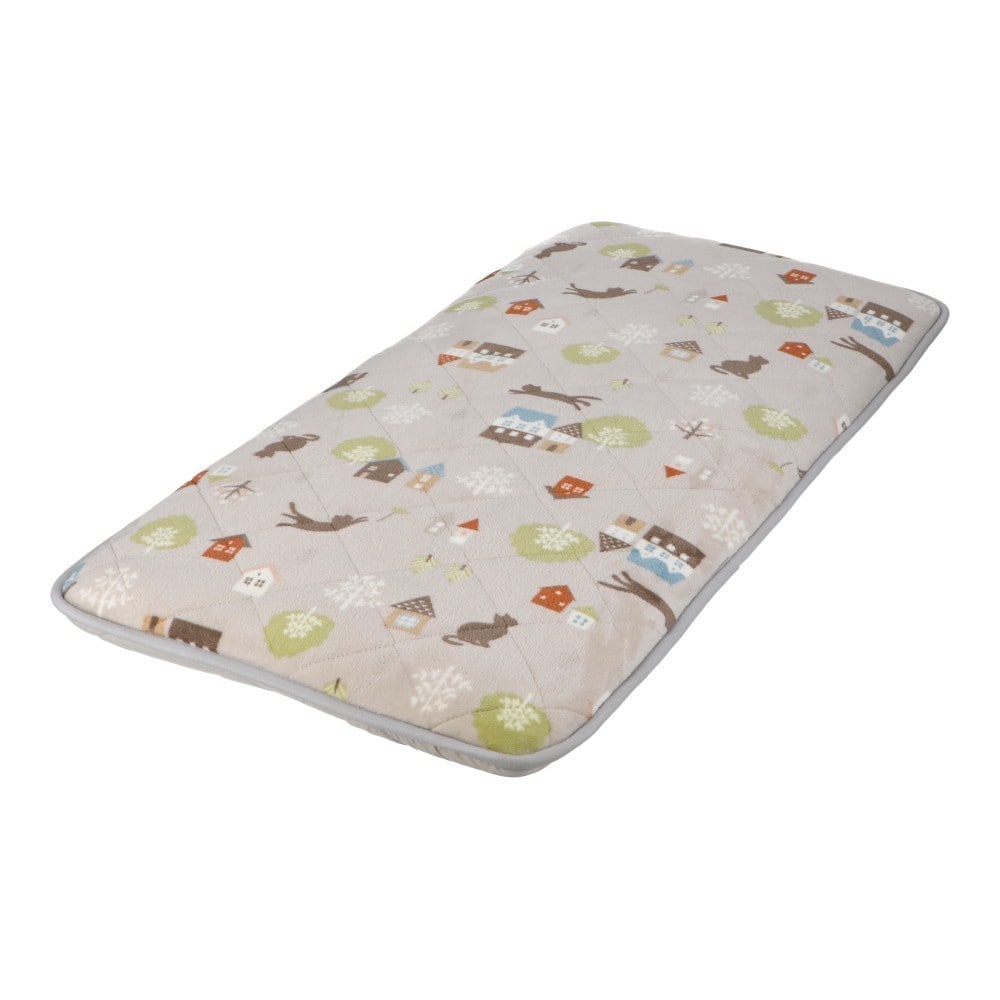 LIFELEX　３層ロングクッション　ネコ　６０×１１０　グレージュ ネコ