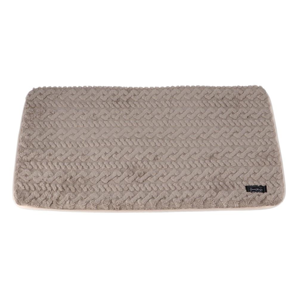 LIFELEX　ウレタンマットＬ　ケーブルニット　グレージュ　ＱＲ１２－８２４８　２６ＡＷ Ｌ