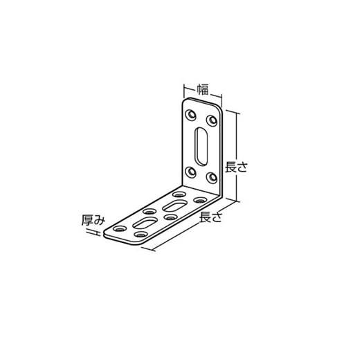 マイスト取付金具　Ｌ字６０９６ シルバー