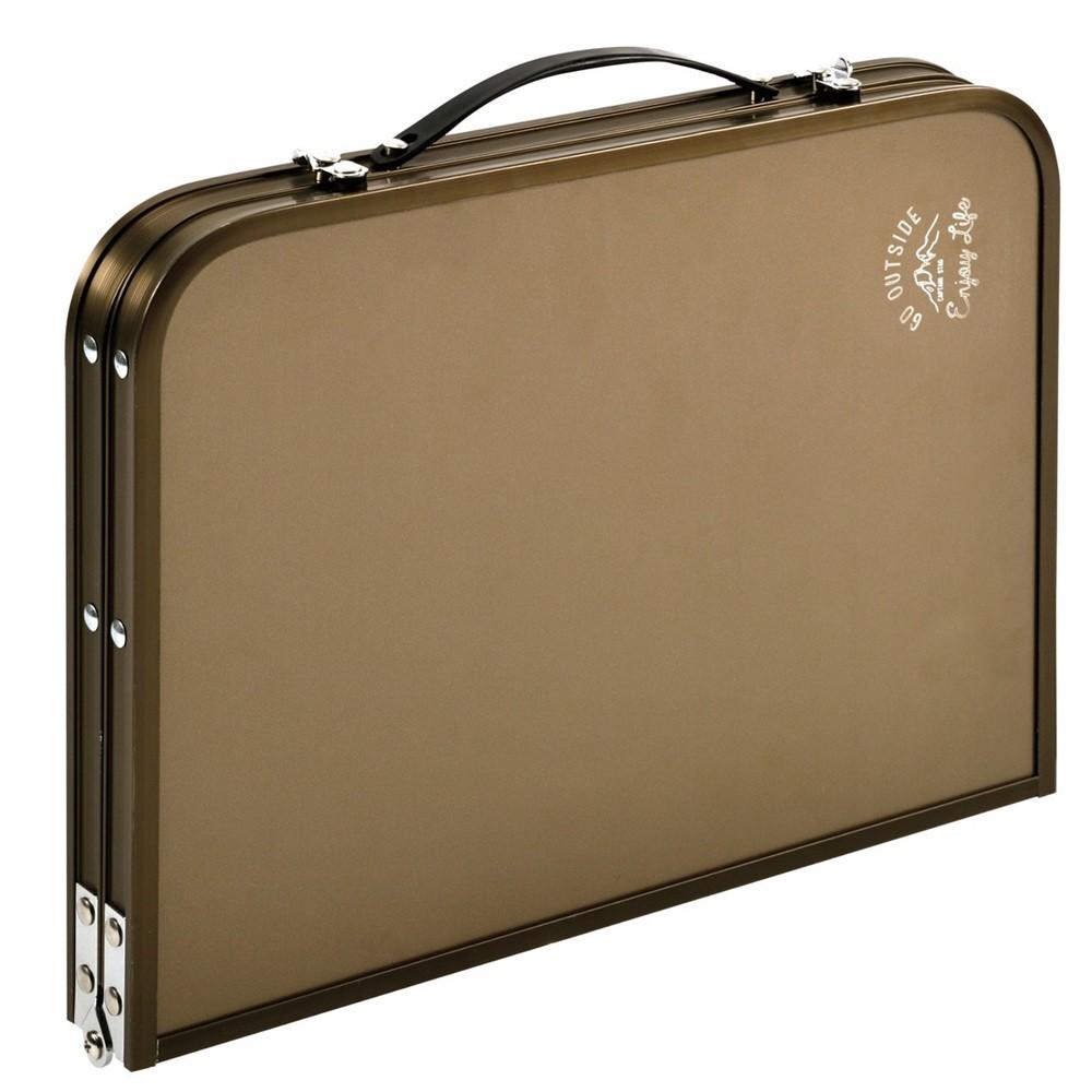 モンテ アルミ薄型FDテーブル 〈棚網付〉 UC-0607