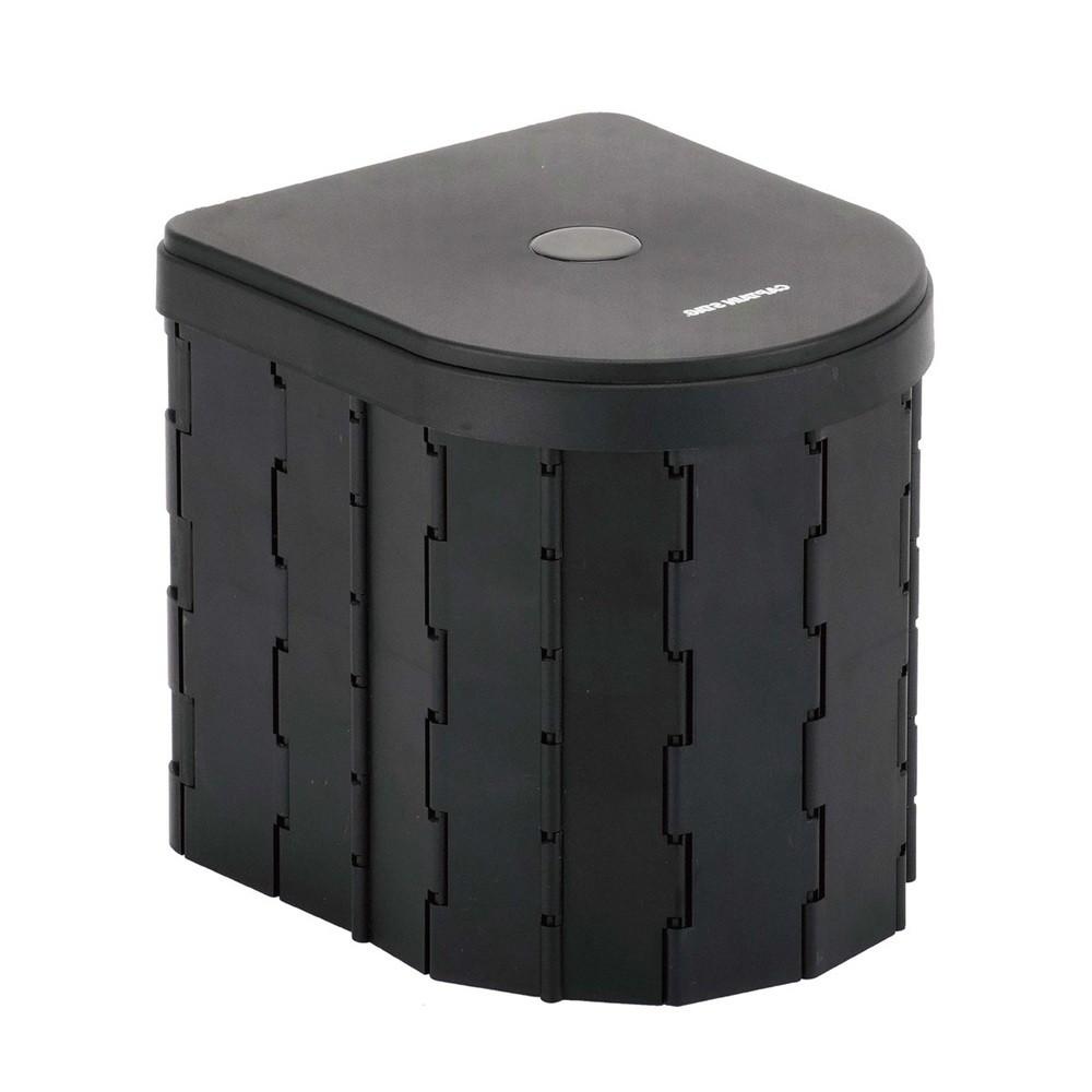 ポータブル 簡易トイレ D型(ブラック) UW-5035