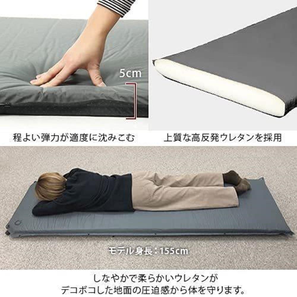 車中泊マット　5cm　シングル　ＱＣ－ＣＭ５．０＿ＧＲＡＹ 5cm　シングル　グレー