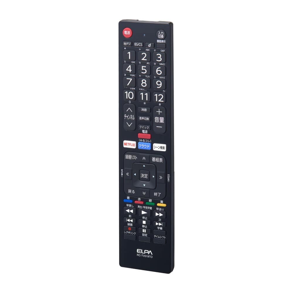 ＴＶリモコン　東芝用　ＲＣ－ＴＶ０１９ＴＯ