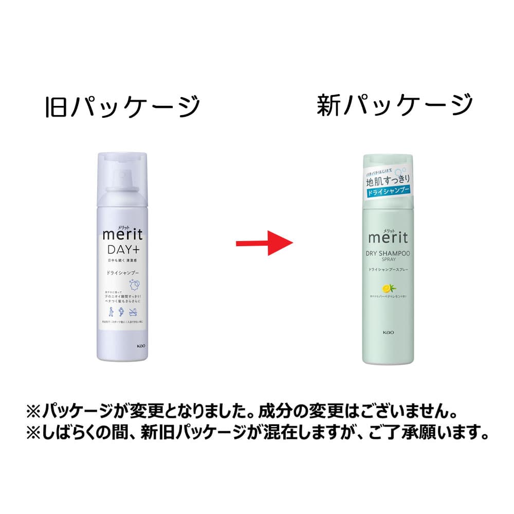 花王　メリット　ドライシャンプースプレー　バーベナ＆レモンの香り　１３０ｇ スプレー　バーベナ＆レモンの香り　１３０ｇ