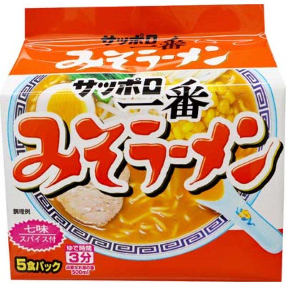 サッポロ一番みそ味　５食パック　×６個セット みそ味×6個セット