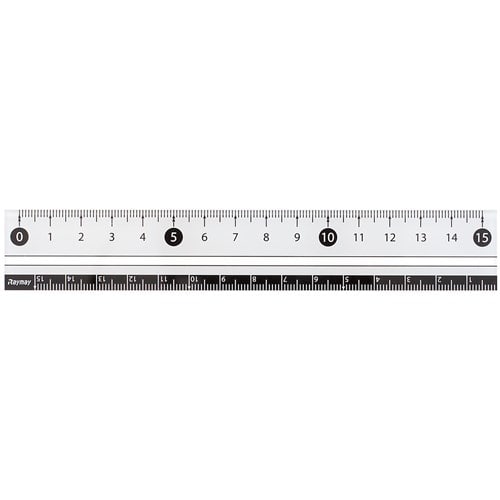 白黒定規１５ｃｍ　白　ＡＰＪ１８８Ｗ