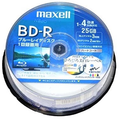 マクセル 録画用ＢＤ－Ｒ　ＢＲＶ２５ＷＰＥ．３０ＳＰ