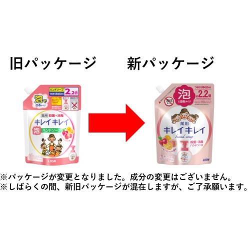 キレイキレイ　薬用泡ハンドソープ　フルーツミックス　つめかえ用大型　４５０ｍｌ つめかえ用大型　４５０ｍｌ