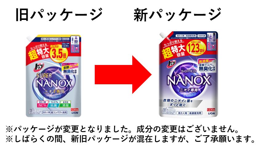 トップスーパーNANOX ニオイ専用　つめかえ用　超特大　１２３０g