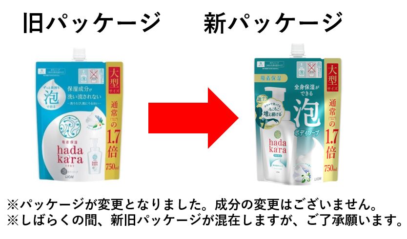 hadakara(ハダカラ) ボディソープ 泡で出てくるタイプ クリーミーソープの香り 詰替え用大型サイズ 750ml