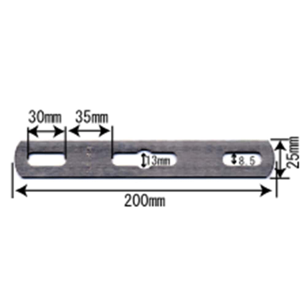 補助金具　ステンレス　ＢＳ－７０３　ＮＯ１１６　２５Ｘ２００ＭＭ