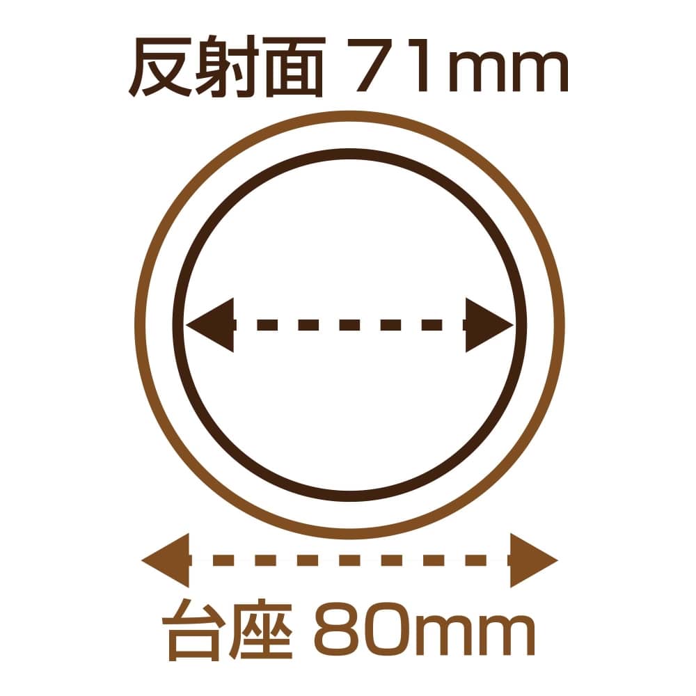 リフレクター　R-80　クリア　Φ80mm×10mm　Z-13 クリア