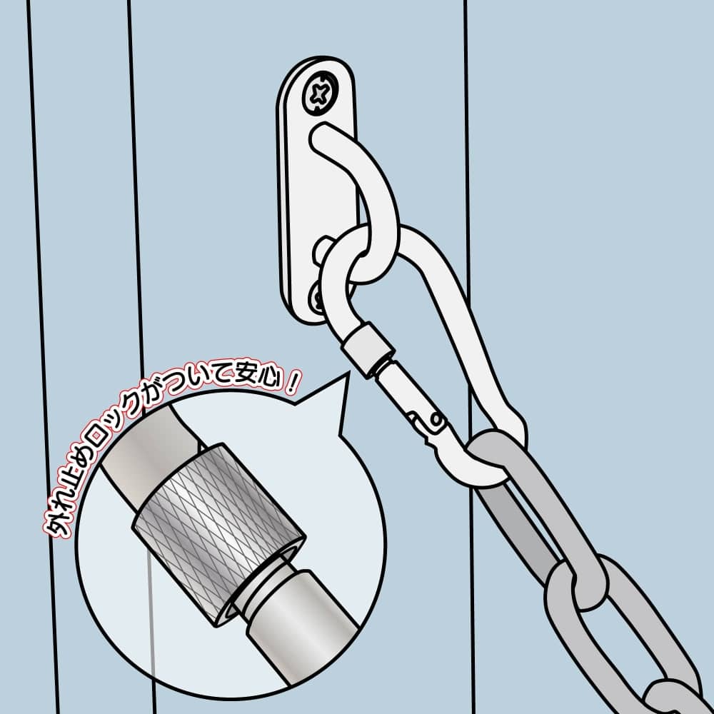 ロック付スプリングフック　8x80mm　15-426 8x80mm