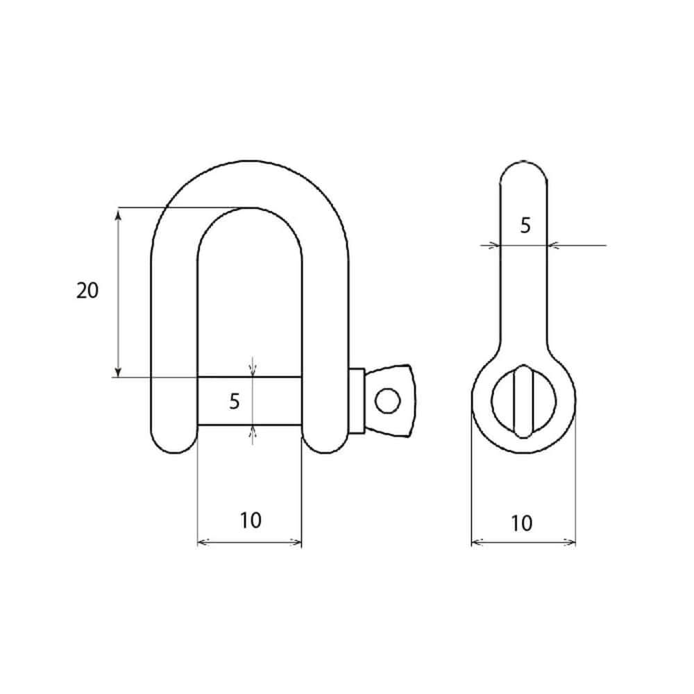 和気産業　ネジシャックル　黒　ＢＫ－１０３４　５ｍｍ