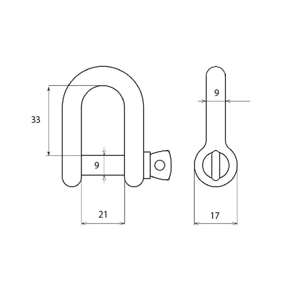 和気産業　ネジシャックル　黒　ＢＫ－１０３７　１０ｍｍ