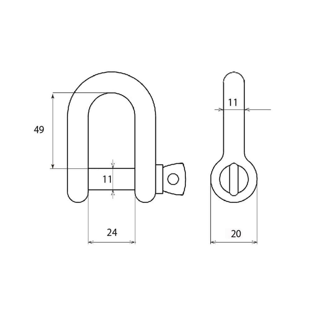 和気産業　ネジシャックル　黒　ＢＫ－１０３８　１２ｍｍ