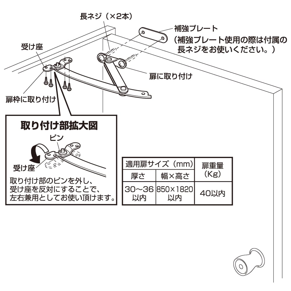 アームストッパー鉄クローム