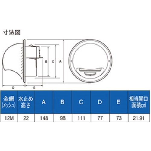 ダンバー付丸型フードガラリ　ＧＮ１００ＳＨＤ－ＨＬ