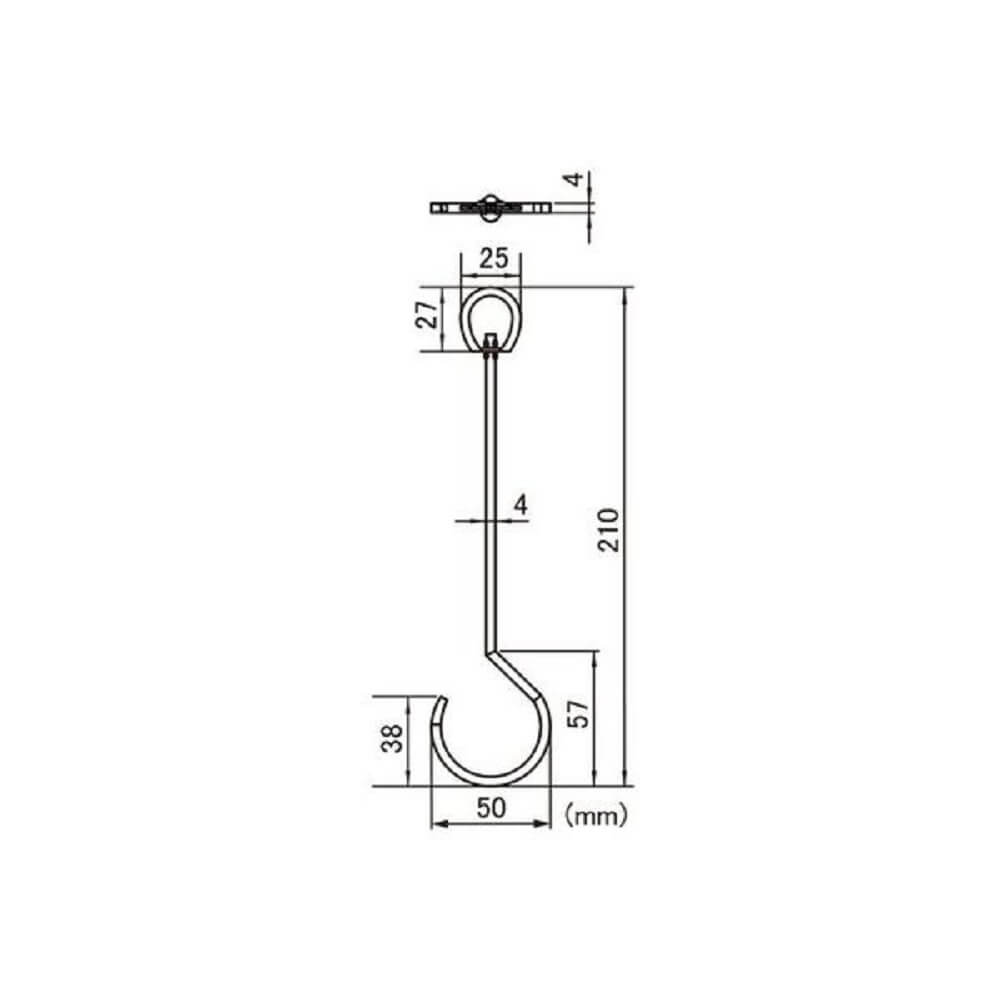 鍛冶屋のSカン回転フック L-210 白SH-SK92-200W L-210白SH-SK92-200W