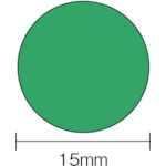 3M エーワン （TM）  カラーラベル 丸型 15mmΦ 黄 （14枚入） 07024