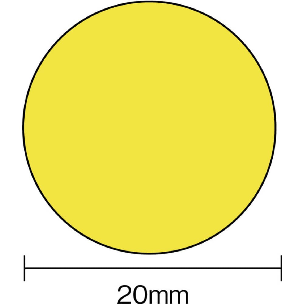 3M エーワン （TM）  カラーラベル 丸型 20mmΦ 黒 （14枚入） 07049